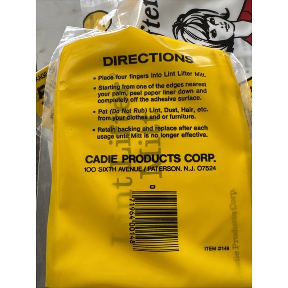 Vintage Cadie Lint Lifters Clothes Upholstery Cloth Sealed NIP Lot Of 7 - Picture 3 of 4